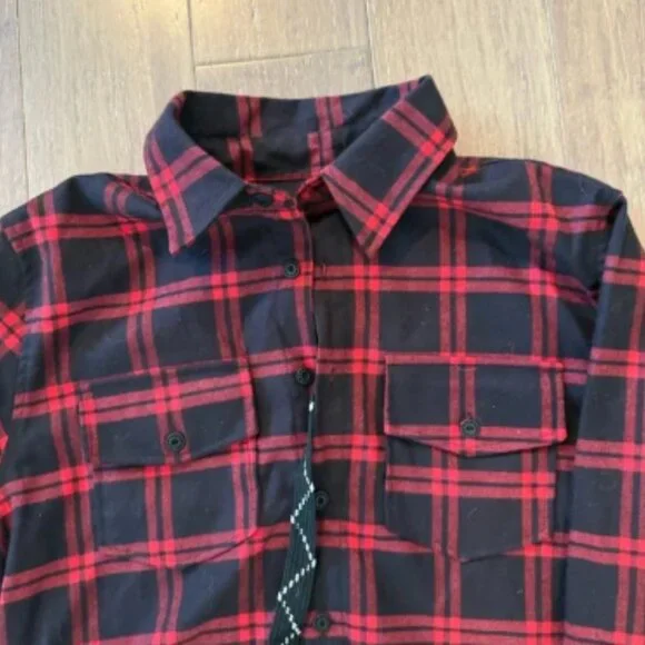 Off-White Red and Black Flannel Large